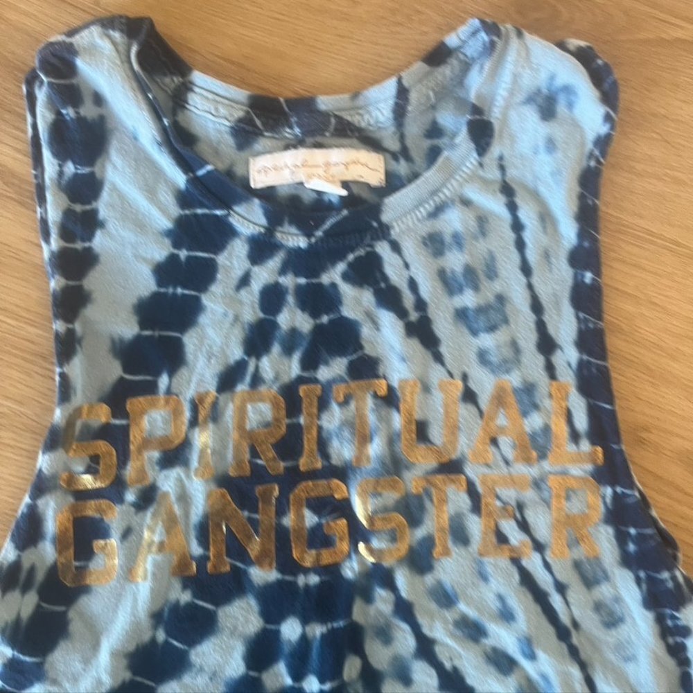Spiritual Gangster Varsity Tie Dye Tank Size M - Picture 5 of 8